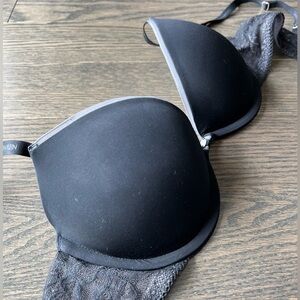 CK Black push-up bra with lace detail size 34A